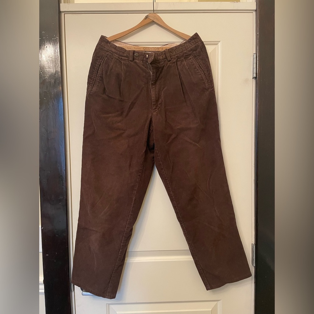 Emporio Armani Dark Brown Corduroy Pants size 33x29